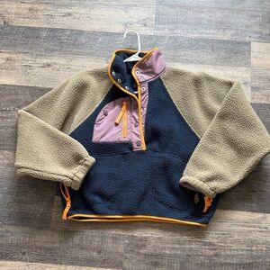 Free People Fleece Pullover Jacket in Navy, Olive & Dusty Pink